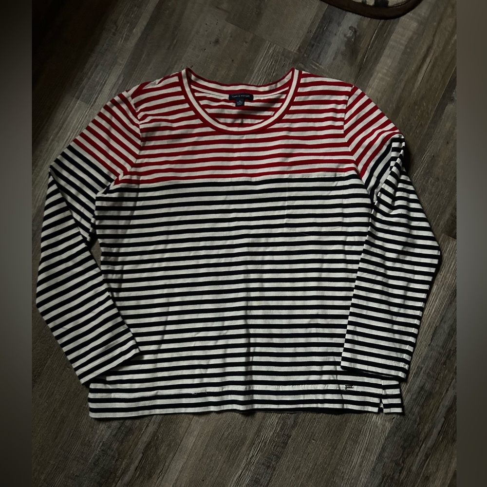 2 Tommy Hilfiger Long Sleeve Striped Shirts XL Like New